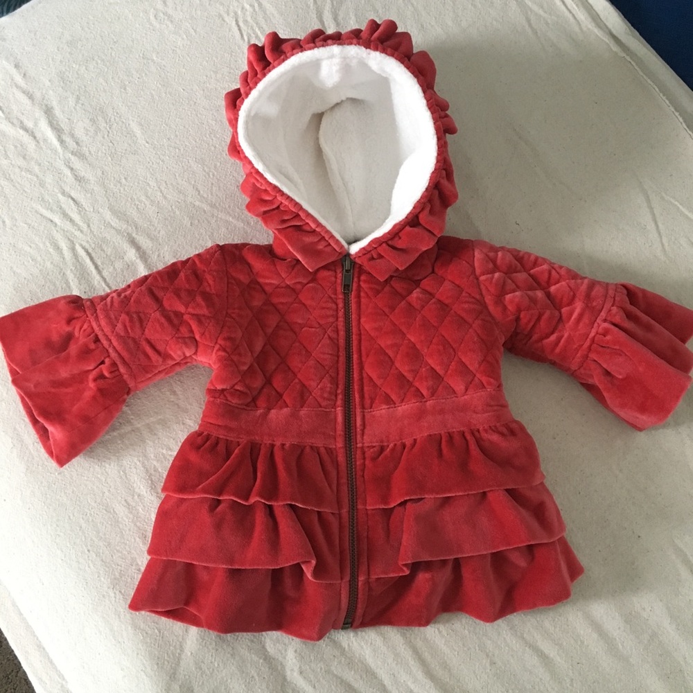 Kate Quinn Organics red velvet coat